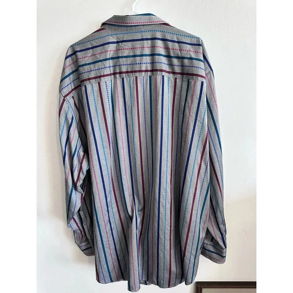 Robert Graham Long Sleeve Striped Button-Down Dress Shirt Size 3XL - Picture 6 of 6